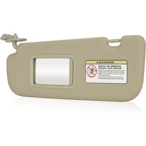 Beige Driver Left Side Sun Visor Replacement Compatible with 2011 2012 2013 2014 2015 Hyundai Elantra Replace 852103X000TX
