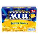 Act II Butter Lovers Microwave Popcorn, 2.75 oz., 3-Count Bags (8.25 Ounce (Pack of 1)) BBD: 05-03-26