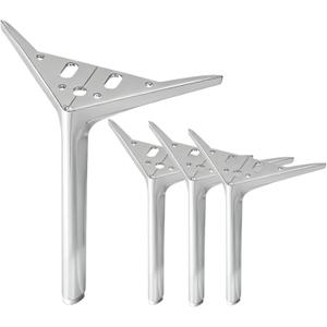 8 Inch Silver Metal Furniture Legs Heavy Duty Triangle Furniture Feet DIY Modern Replacement Legs for Cabinet Sofa Couch Chair-Set of 4