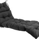 Indoor/Outdoor Chaise Lounge Cushion,Spring/Summer Seasonal Replacement Cushions. (Dark Grey)