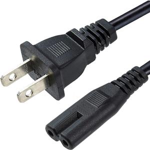 Replacement Power Cord for HP Officejet 250 200 3830 4500 4630 4650 4655 5255 5258 5740 6230 6700 6960 6962 6970 8035 8100 8625 8702 9010 9025 Printer Series 2 Prong AC Power Cord Cable