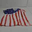 Women 4th of July Fourth of July Red White Blue Patriotic Top July Fourth Star Stripe V Neck T Shirt 3XL