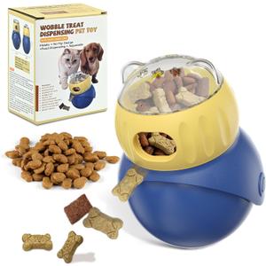 Interactive Dog Toys to Keep Them Busy, Treat Dispensing Slow Feeding Dog Enrichment Toys for Small Dog (Blue)