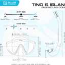 Cressi Snorkeling Kit (Mask & Snorkel) for Snorkelers of All Skill Levels- Tino & Island 2.0 - Quality Since 1946