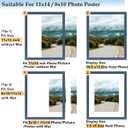 2 x 11x14 Picture Frame with 8x10 Mat Navy Blue, Display 8x10 with Mat or 11x14 Without Mat, Wood 11 by 14 Photo Frame, 11 x 14 Frame for Wall Hanging Display, Navy Blue