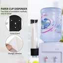 Water Cup Dispenser Pull Type 60-80 Cups Plastic Cup Dispenser (Black) 2 pcs