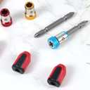 7pcs Magnetic Screw Ring Holders, 3 Screwdriver Head Magnetic Ring 2 Ph2 Screwdriver Bits & 2 Magnets Detachable Magnetic Screwdriver Ring for 1/4 Inch Hex Screwdriver & Power Bits