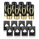 Yoption 8 Pcs Groomsmen Gifts Set, 8pcs Gauge Shot Glasses  Bottle  for Wedding Party Proposal Groomsmen Bridesmaid Favors, (Only 8pcs Gauge Shot  )
