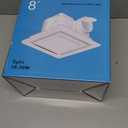 12" Ultra Quiet Bathroom Exhaust Fan with 6500K LED Light, 1.0 Sone 120 CFM, 10x10 Mount, 1500 LM Ceiling Ventilation Fan, Energy Efficient (6500K LED-W)