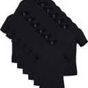 Gildan Men's Crew T-Shirts, Multipack, Style G1100 (Black, L)
