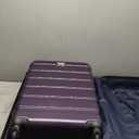 Coolife Luggage 3 Piece Set Suitcase Spinner Hardshell Lightweight TSA Lock (purple2) (20in24in28in)
