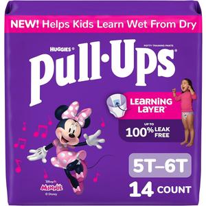 PullUps Boys' Potty Training Pants, Size 5T 6T Training Underwear (46+ lbs), 14 Count