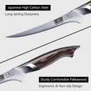 HOSHANHO Fillet Knife 7 Inch, Super Sharp Boning Knife in High Carbon Stainless Steel, Professional Japanese Fish Knives for Meat Poultry Cutting