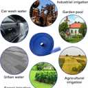 YASHINE PVC HOSE 1-1/2"*100ft, Pool Backwash Hose, Heavy Duty Reinforced Blue PVC Lay Flat Water, For Swimming Drain Pools and Clean Filters, with 2 Clamp