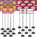 DoubleFill 20 Pack Sign Stand Holder for Display Adjustable Floor Pedestal Poster Sign Stand Holder with Vertical and Horizontal View Advertising Business Brochure Menu Signage (8.5'' X 11'')