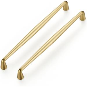 Ravinte 10 Pack 7-1/2 Inch Brushed Brass Kitchen Cabinet Handles Solid Zinc Alloy Cabinet Pulls Cupboard Hardware Drawer Handles