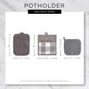 DII Lattice Basics Collection Kitchen Essentials, Oven Mitt & Potholder Set, Vintage Red, 2, Piece