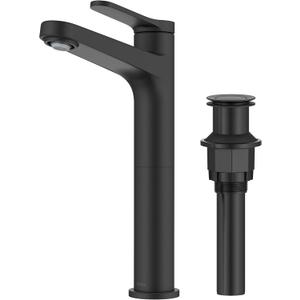 KRAUS Indy Bathroom Faucet for Vessel Sink in Matte Black, KVF-1410MB