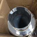 JY PERFORMANCE 4 Inch Inlet Diesel Muffler Exhaust with Clamp- 7" x 24" Body - 30" OAL - Straight Through - Stainless Steel - Welded On Resonator, Polished - TIG Welding