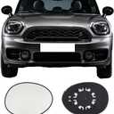 Passenger Side Mirror Glass for BMW Mini Cooper 2014-2020,for BMW Mini Cooper Clubman 2016-2020,for BMW Mini Cooper Countryman 2017-2020,Heated Right Side Mirror Replacement Glass.