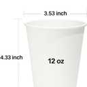 BHSG KING-370 Pack - 12 Oz Coffee Cups |paper Cups For Hot & Cold Drinks| Leak-proof, BPAFree, Sturdy Disposable Coffee Cups | Eco-friendly Hot Drinking Cups For Party, Picnic, And Events