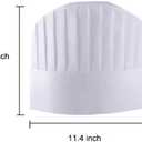 24 PCS Disposable Chef Hats Bulk Paper Bakery Hats for Cooking Baking Pizza Party White