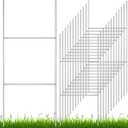 12 Pcs H Stakes for Yard Signs 24'' x 10'' Metal Heavy Duty H Frame Lawn Wire Stakes Weatherproof Metal Sign Holder Bulk for 4mm 5mm Corrugated Signs Board Guidepost Yard House Garden Decor