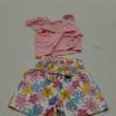 DISAUR Toddler Baby Girls Clothes Outfits T-shirt + Casual Shorts Pants Cute Summer (Pink Flower, 2-3T)