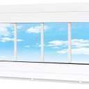 Vinyl Transom Household Fixed Window 12" x 42" White