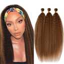 P4/30 Highlight Brown Bundles Human Hair Yaki Straight Bundles 22 24 26 Inch Unprocessed Brazilian Virgin Hair Weave 3 Bundles 50 Grams Per Bundle Chocolate Human Hair Extensions
