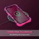 Rancase for iPhone Air Case,Three Layer Heavy Duty Shockproof Protection Hard Plastic Bumper +Soft Silicone Rubber Protective Case for Apple iPhone 17 Air 6.5 inch,Glow in The Dark-Hot Pink