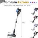 DUMOS Cordless Vacuum Cleaner, Lightweight Rechargeable Upright Vacuum with Flexible Steering, Extendable Pole, LED Light, 3 Brush Heads & Wall Mount, Ideal for Hardwood Floors & Household Cleaning