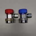 R134a Quick Coupler Adapter, Adjustable R134a Adapters and AC Hose Fittings, HP and LP Connectors for R134a Car AC System Evacuation Recharging and More, 1/4" Flares,2 Set