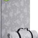 Lilian&Gema Pack and Play Mattress 38"x26", Portable Crib Mattress for Playpen, Pack N Play Mattress Topper, Soft Breathable Mini Crib Mattress with Waterproof Washable Cover for Baby Toddler (Grey)