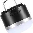 Wildley Camping Lantern, 600LM Camping Lights, 5 Light Modes Rechargeable Lantern Waterproof Mini Flashlight Emergency Lights for Home Power Failure, Camping Hanging, Car Camping (Black)