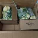 Jexine 50 Pcs Artificial Rose Flower Bulk Realistic Silk Fake Roses with Long Stem Plastic Artificial Flower Bouquet Real Looking for Home Wedding Centerpieces Party Decoration(Beige)