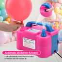 QIPUMP Balloon Pump Electric,110V 600W Balloon Blower Inflator Dual Nozzle Air Pump Balloons Inflator for Decoration, Party, Sport,Gifts:2 Balloon Tying Tools