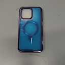 [CD Metal Ring Stand + Built-in Privacy Screen Protector] Magnetic Case for iPhone 14 Pro Max 6.7" [Soft Bumper Full Signal] [Compatible with MagSafe] 9H Glass Full Body Shockproof Clear Case, Purple