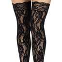 Leg Avenue womens Hosiery Lace Thigh Highs (Black)