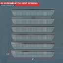RV 20" Refrigerator Upper/Lower Side Wall Vent with Mesh Insect Screens for Campers Trailers RVs (White)