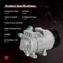 PHOBOOS A/C Compressor with Clutch Compatible with Hyundai Sonata 2012-2014 & Kia Optima 2012-2018, L4 2.0L/2.4L. Fast Cooling, Low Noise, Easy Installation, Ref. CO29159C, 178328
