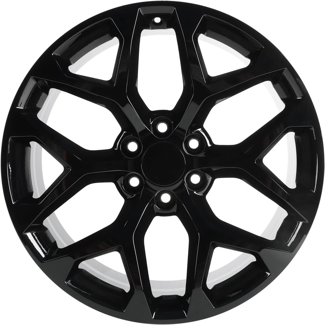 New Single 22 Inch 22x9Inch Light Black Premium Aluminum Alloy Wheel Rim Fits for Silverado 1500 Escalade Avalanche 1500 Blazer Colorado Suburban 1500, Direct Fit Replacement, 9510960