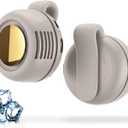 Portable Silent Mini Bladeless Electric Fan, 2025 New Mini Bladeless Fan Clip On, Adjustable 3-Speed Suspended Waist Fans, for Outdoor & Hiking & Office, Travel Accessories(White)