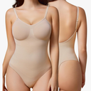 Women's Backless Shapewear Bodysuit Tummy control Thong Seamless Body Shaper Sleeveless Compression Tanks Tops S/M