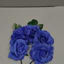 June Bloomy Day of the Dead Headpiece Halloween Costume Headpiece Mexican Floral Crown Rose Headband (Leaf Blue)