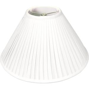 Royal Designs "Coolie Empire Side Pleat Basic Lamp Shade, White, 7"" x 20"" x 12.5""" (BS-727-20WH)