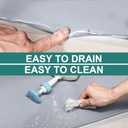 Under Sink Mat, 34" x 22" Waterproof Silicone Under Sink Tray for Kitchen & Laundry Cabinets, Kitchen Cabinet Shelf Protector, Up to 3.3 Gallons Liquid, Fits 36 inch Standard Cabinet Light Grey