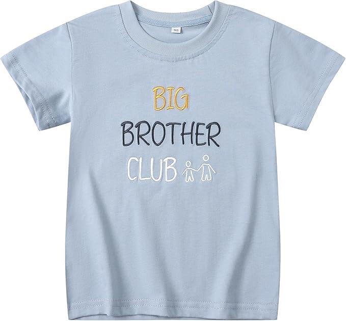 Big Brother Shirt for Toddler Baby Boys Announcement T Shirt Sibling Outfit Clothes 5T