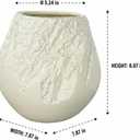 Sunddo White Ceramic Vase 8 Inch