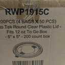 Restaurantware Plastic Lids for Containers 50 Pack Fits 12 oz To Go Boxes Clear Design Round Container Lids Sturdy Easy-Pull Tab Disposable Tight Fitting Covers for Takeaway Lunch Boxes